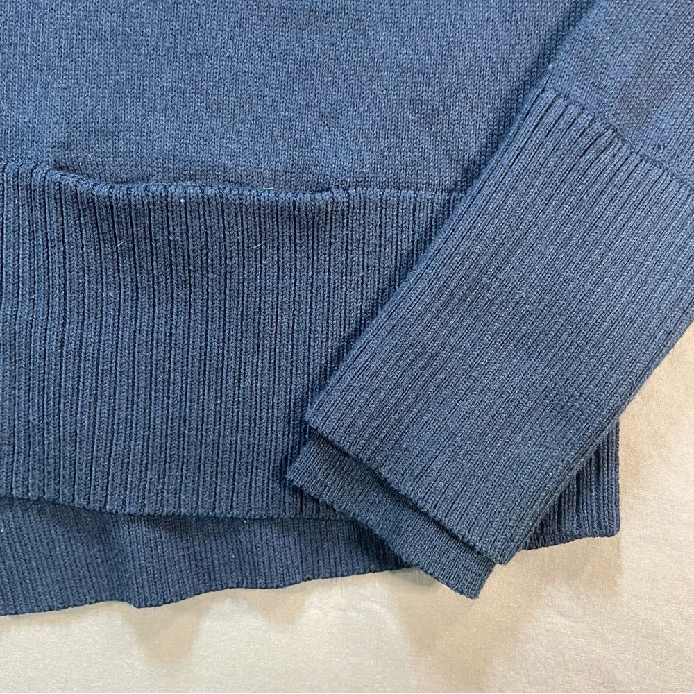 Athleta Verona Knit Merino Wool Blend Hoodie Sweater; Navy - Womens Small - Picture 7 of 16